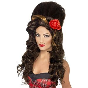 Smiffys Rehab Beehive Wig / Brown